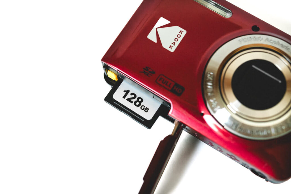 FZ55に128GBのSDカードを差している