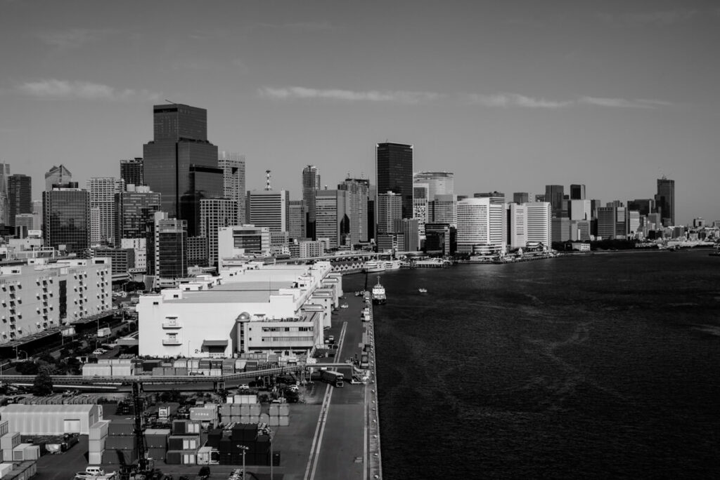 レインボーブリッジから望む東京湾