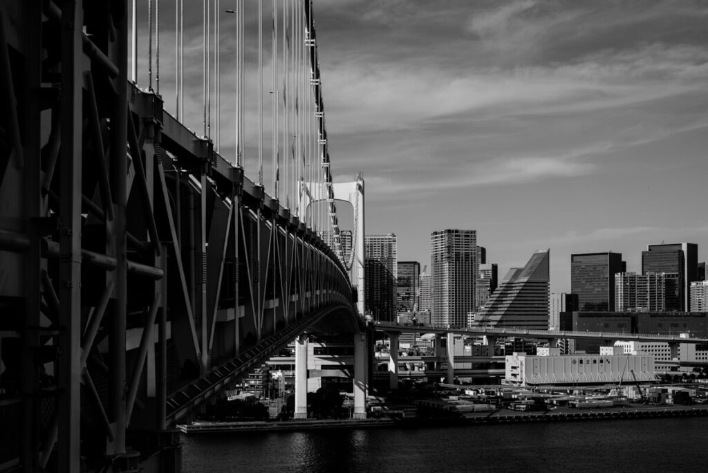 レインボーブリッジから望む東京湾