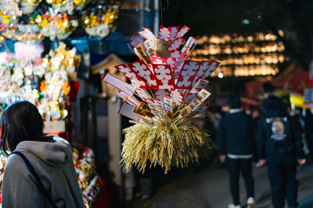 花園神社夜の酉の市