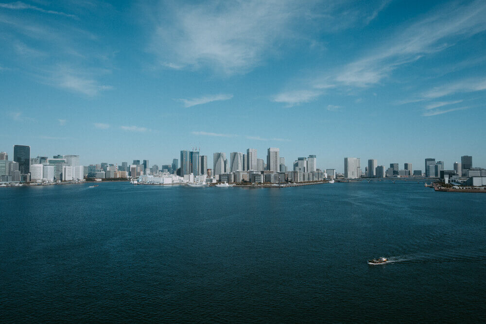 レインボーブリッジから望む東京湾