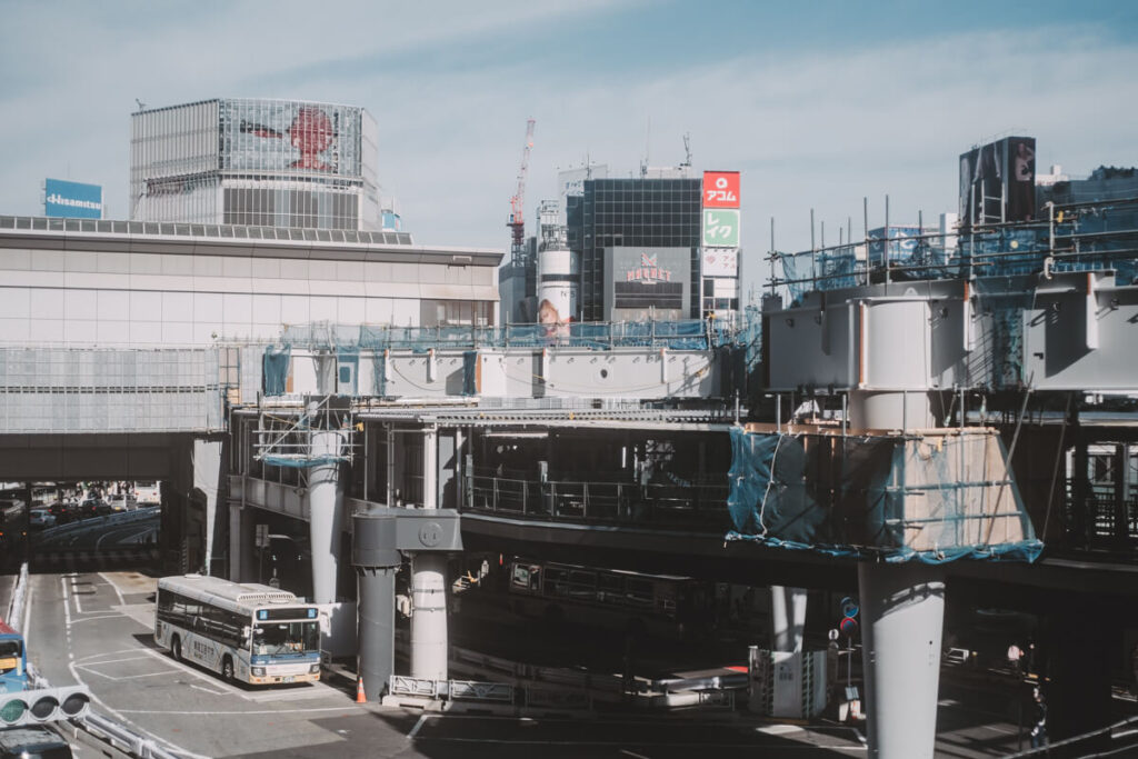 開発工事中の渋谷駅周辺