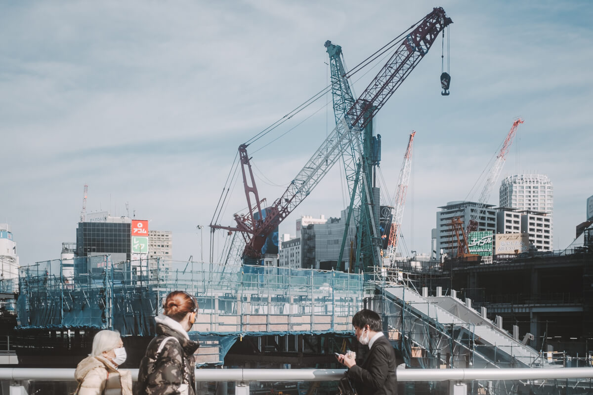 開発工事中の渋谷駅周辺