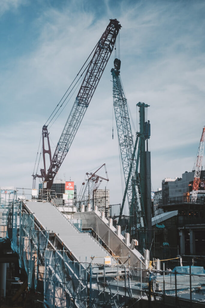 開発工事中の渋谷駅周辺