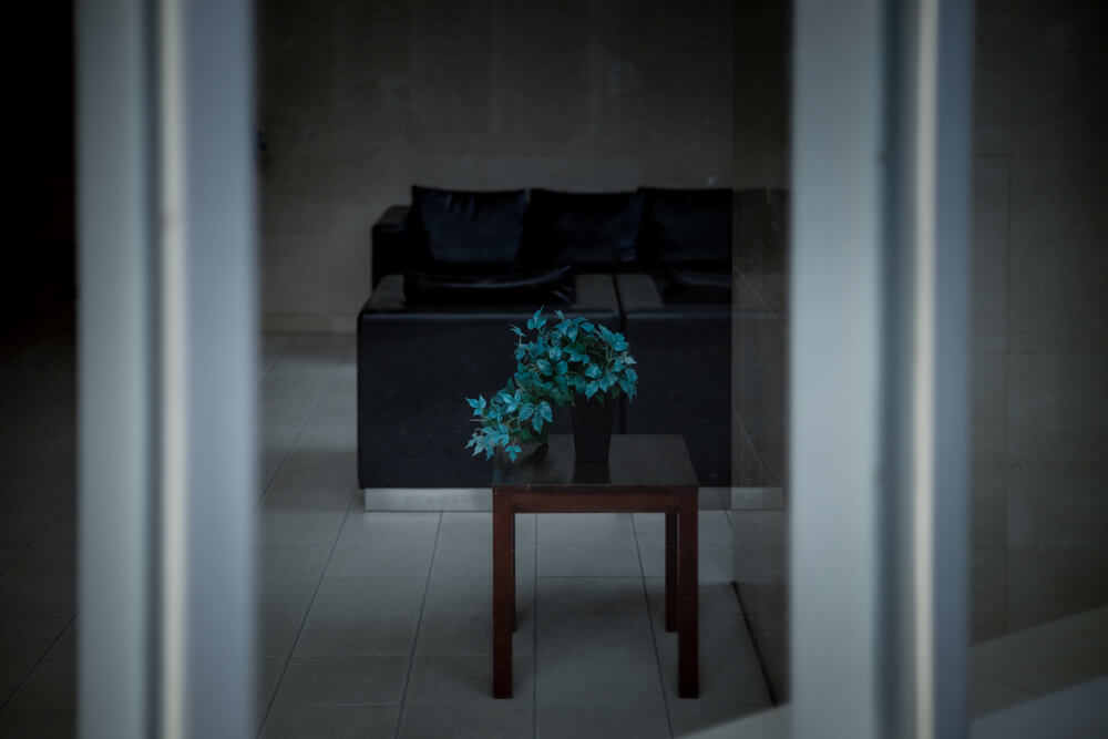 ガラスごしの光景